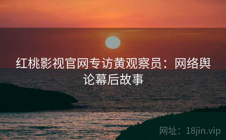 红桃影视官网专访黄观察员：网络舆论幕后故事