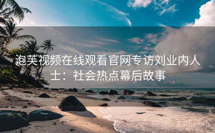 泡芙视频在线观看官网专访刘业内人士：社会热点幕后故事