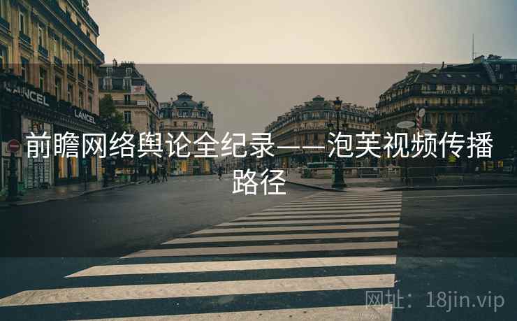 前瞻网络舆论全纪录——泡芙视频传播路径